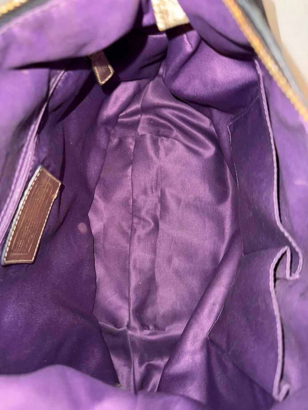 Coach Black Leather Hobo with Gold Hardware